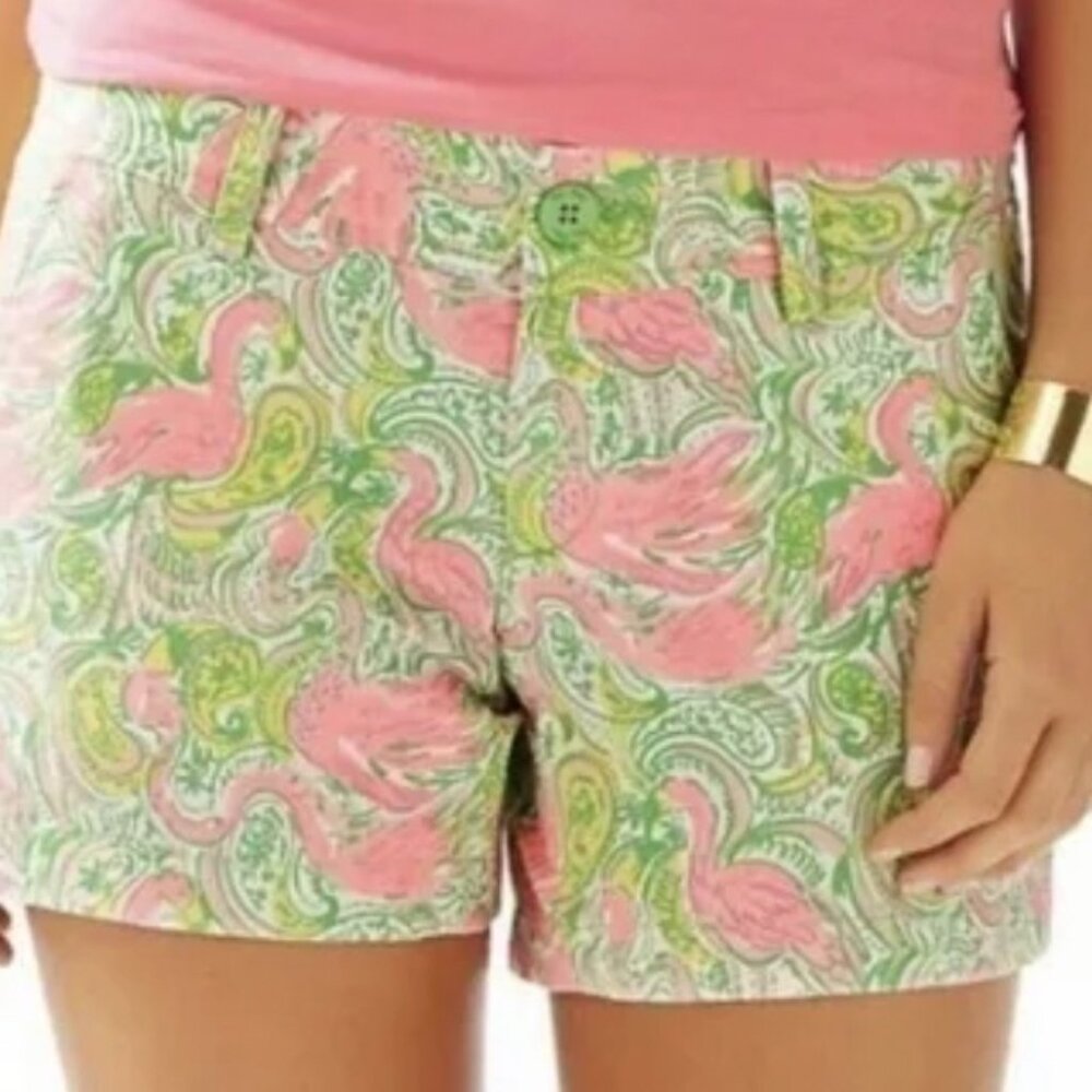 Lilly Pulitzer‎ 🦩🦩 The Callahan Flamingo Print Short SZ 000